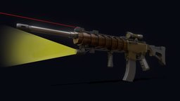 M16-F Carbine rifle, assault, m16, soldier, future, sci, fi, army, artillery, medal, combat, duty, call, honor, veteran, substancepainter, substance, weapon, scifi, military, fantasy, gun