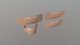 Sticking Plaster kit, tape, life, surgical, aid, wound, pack, collection, cut, plaster, props, first, bandage, medic, health, strip, items, syringe, injury, lowpoly, medical, sticking