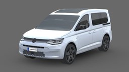 Volkswagen Caddy 2021 modern, power, vehicles, transportation, tire, cars, drive, van, luxury, speed, vw, volkswagen, automotive, caddy, vehicle, lowpoly, car, panel-van, camper-van, volkswagen-caddy