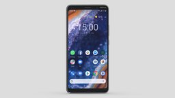 Nokia 9 PureView office, computer, device, pc, laptop, tablet, smart, electronics, equipment, headphone, audio, mockup, smartphone, cellular, android, ios, phone, realistic, cellphone, cheap, earphones, mock-up, render, 3d, mobile, home, screen