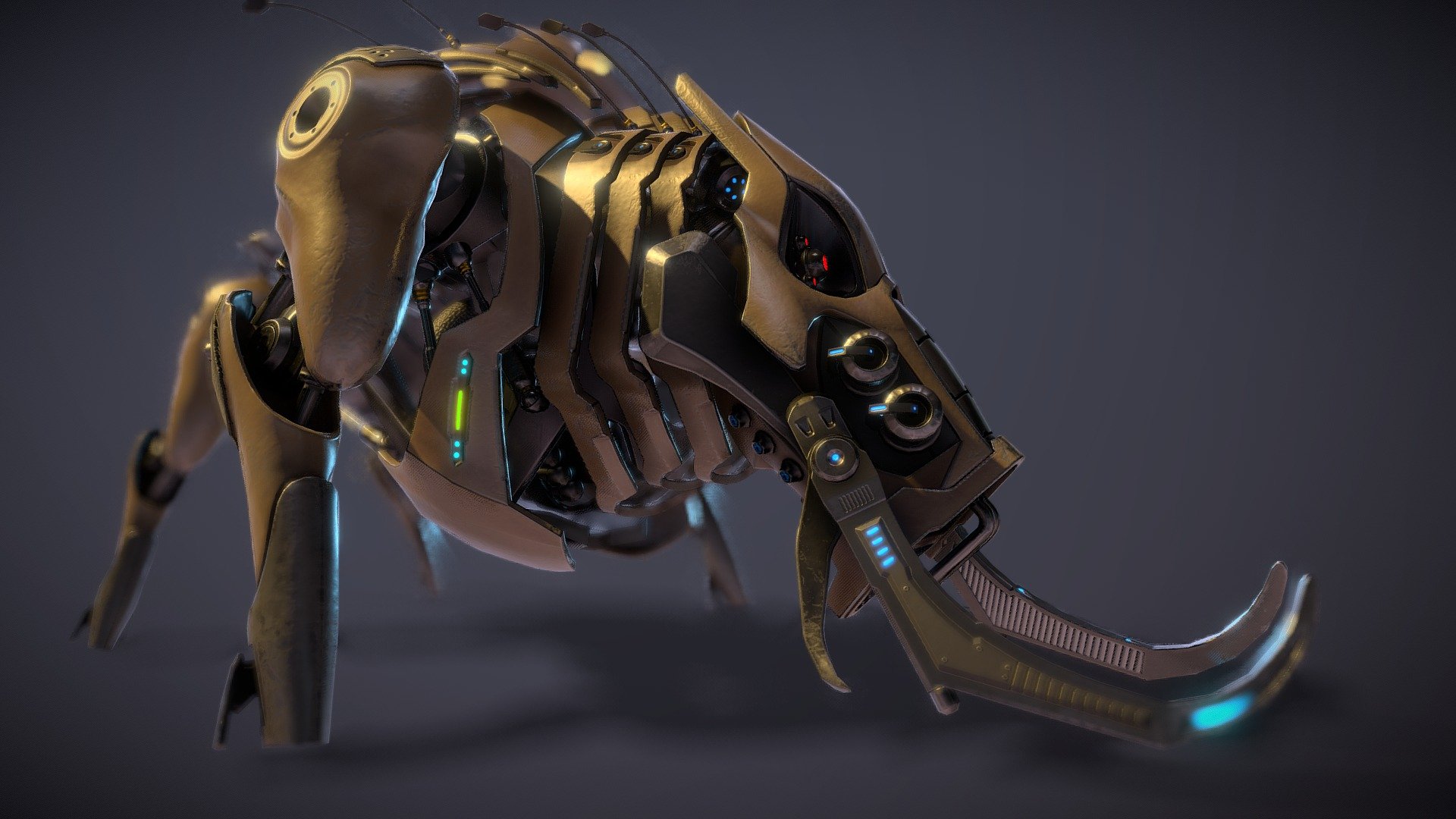 Infiltrator unit designed to blend into wildlife and ambush supply convoys. Fast, unrelenting, devastating. 


MechAnimalChallenge
Powered by Blender2.8

Package contains blender source file, exported texture sets, and substance painter project file. Enjoy! - Terminator warthog - Buy Royalty Free 3D model by Glumais 3d model