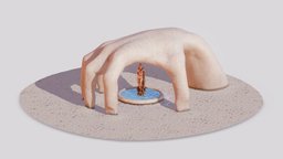 Temple Of Venus- Desert rome, scene, greek, ancient, bronze, lod, prop, desert, unreal, god, shrine, vr, ar, goddess, 4k, enviro, statue, old, mythology, roman, mythical, religious, bras, ventus, character, game, pbr, female, concept, sculpture, hand, gold, temple, noai