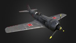 WWII Soviet Plane (with interior) wwii, pilot, aviation, aviator, aircraft, fighter-aircraft, soviet-army, vehicle, military, plane