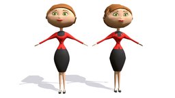 Cartoon Woman Character office, school, toon, people, women, young, teen, woman, sweet, cartoons, teacher, secretary, character, girl, cartoon, female, animation, funny, lady, skin