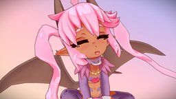 Nyx [3D Chibi] fanart, cute, chibi, demon, flat, flatshaded, nyx, outline, vrc, animegirl, zbrushmodel, blight, monstergirl, substance-painter-2, anime3d, chibi3d, darkskinned, darkskin, zbrush2018, substancepainter, blender, blender3d, zbrush, monster, anime, funny
