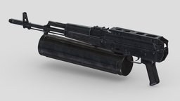 AK-74 PP-19 Bizon Low Poly PBR Realistic rifle, grenade, custom, assault, high, soldier, revolver, army, handgun, carbine, generic, semi, long, submachine, mod, defense, equipment, firearm, bullpup, firearms, pp, modding, battle, pistol, sniper, launcher, 19, semi-automatic, mag, weapon, asset, game, 3d, low, poly, military, shotgun, gun, gear, "war", "light", "pp19"