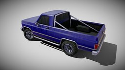 Pickup abandoned, ford, pickup, blazer, unity3d, vehicle, lowpoly, gameasset, car, gameready