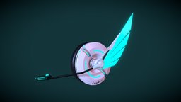 Wing Headphone music, mechanic, computer, headset, fiction, chat, gaming, future, pc, wings, cyber, tech, cyberpunk, vr, pad, foam, mic, mecha, cyborg, android, science, glow, microphone, glowing, earphone, vrchat, earphones, vitual, game, design, sci-fi, futuristic, technology, fantasy, anime, robot, magic, light