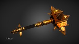 Sulfuras, Hand of Ragnaros world, warcraft, hammer, 3dcoat, armory, fire, cataclysm, sulfuras, ragnaros, firelord, substance, painter, maya, game, wow, hand, of
