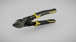DeWALT Cutters tools, accessories, pliers, metal, realistic, scanned, rubber, photometry, diagonal, dewalt, cutters, pbr-texturing, pbr-materials, plastic, construction, inciprocal