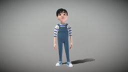 Cartoon Boy toon, cute, little, kids, baby, kid, son, boy, children, child, young, brother, littleboy, little-boy, grandson, character, cartoon, lowpoly, low, poly