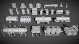 Industrial Tanks tower, power, gas, oil, nuclear, platform, heavy, electrical, boiler, petrol, chemical, fuel, derrick, tank, pipeline, refinery, drawworks, factory, construction, industrial