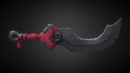 Stylized Sword prop, retopology, substance, painter, blender, pbr, lowpoly, gameasset, sword, stylized