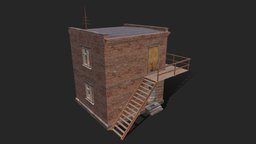 Tower low, poly, military, tower-old