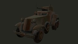 BA-10 War Vehicle autodesk, tank, autodesk3dsmax, substancepainter, substance, weapon, 3dsmax, weapons, vehicle, war, tankcar