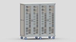 Medical Roam 4 Supply Cart scene, room, device, instruments, set, element, unreal, laboratory, generic, pack, equipment, collection, ready, vr, ar, hospital, realistic, science, machine, engine, medicine, pill, unity, asset, game, 3d, pbr, low, poly, medical, interior