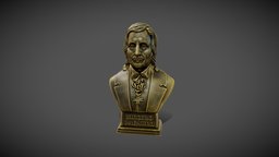 Niccolo Paganini Bust violin, 3dprintable, classic, statue, musician, composer, bust, sculpture, niccolo, paganini