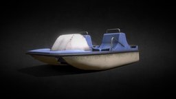 Paddle boat beach, realtime-ready, gameasset, gameready, boat, paddleboat