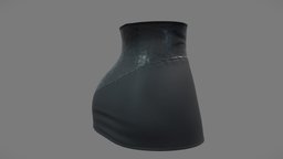 Female High Waist Mini Leather Skirt mini, modern, leather, high, , fashion, girls, clothes, skirt, realistic, womens, wear, waist, pbr, low, poly, female