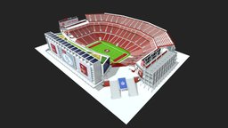 Levis Stadium 3D Model world, field, stadium, grass, football, league, soccer, seattle, futbol, california, estadio, mundial, messi, cristiano, ronaldo, san-francisco, levis, noai