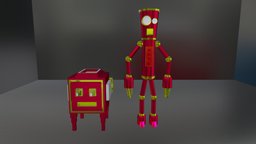 Robot and Robot Dog games, dog, assets, robotic, running, tecnology, sci-fi-character, low-poly, blender, sci-fi, animal, robots