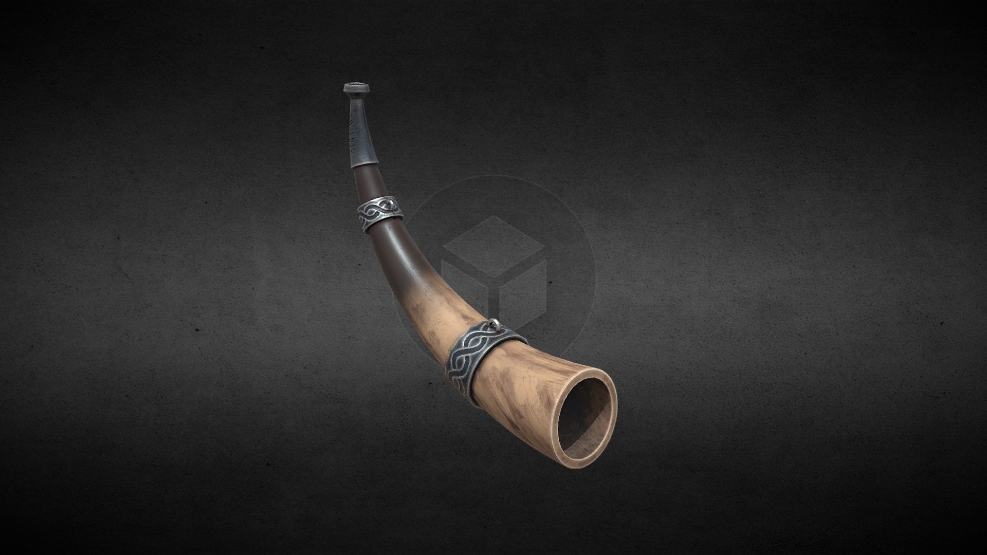 asset for video games modeled in blender and textured in substance painter - Stilyzed Horn - Download Free 3D model by Alejandro_Flores (@alinfl120998) 3d model