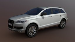 Audi Q7 (Low Poly) porshe, truck, land, bmw, trailer, traffic, transport, urban, road, mitsubishi, hummer, honda, mercedes, scania, suzuki, audi-q7, vehicle, car, city, street