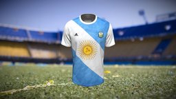 Mens Replica adidas Argentina Jersey cloth, textile, fashion, vr, ar, replica, df, jersey, adidas, apparel, garments, 3d, clothing, digitalfashion, appareldesign, digitalfashionwear, artextile