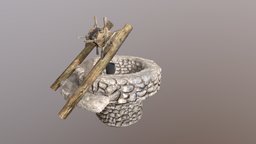 Low Poly Water Well 03 well, bucket, ancient, wooden, exterior, fountain, rust, medieval, historical, rope, farm, water, nature, waterwell, gamereadymodel, gamereadyasset, gameready-lowpoly, architecture, game, texture, lowpoly, gameart, model, stone, gameasset, 3dmodel, village, gameready