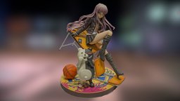 Kyouko Kirigiri figure from Danganronpa figure, videogame, realitycapture, girl, photogrammetry, photoshop, zbrush, anime, photograpghy