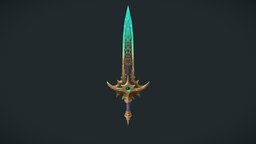 Rune Sword runes, weapon, handpainted, sword, stylized, blade