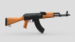 AKM High Poly ( AK-47 ) rifle, grenade, assault, high, soldier, revolver, army, handgun, carbine, generic, semi, long, submachine, defense, equipment, firearm, vr, bullpup, ar, firearms, 47, automatic, machine, battle, ak-47, pistol, sniper, launcher, personal, semi-automatic, weapon, asset, game, 3d, low, poly, military, shotgun, gun, "gear", "war", "light"