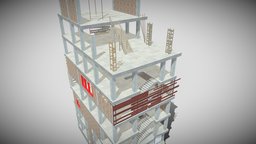 Construction buildings, build, house, building, 3dmodel, construction, noai