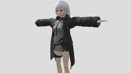 【Anime Character】Agent Female (V1/Unity 3D) japan, agent, animegirl, animemodel, anime3d, animecharacter, japanese-style, vroid, unity, anime, japanese, noai