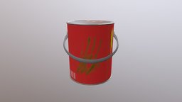 Tin of Paint paint, garage, tools, tool, maya, 3d