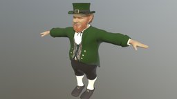 Leprechaun dwarf, elf, clover, lucky, leprechaun, stpatricks, character