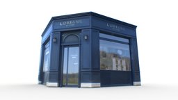 Store Facade 006 france, paris, cafe, french, london, restaurant, photorealistic, store, resident, realistic, old, facade, english, stair, 3d, ship, building