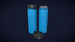 Large Water Bottle drink, food, storage, care, sports, gym, equipment, exercise, training, water, stainless, health, wellness, thermos, h2o, insulated, water-bottle, gym-equipment, hydration, bottle, steel
