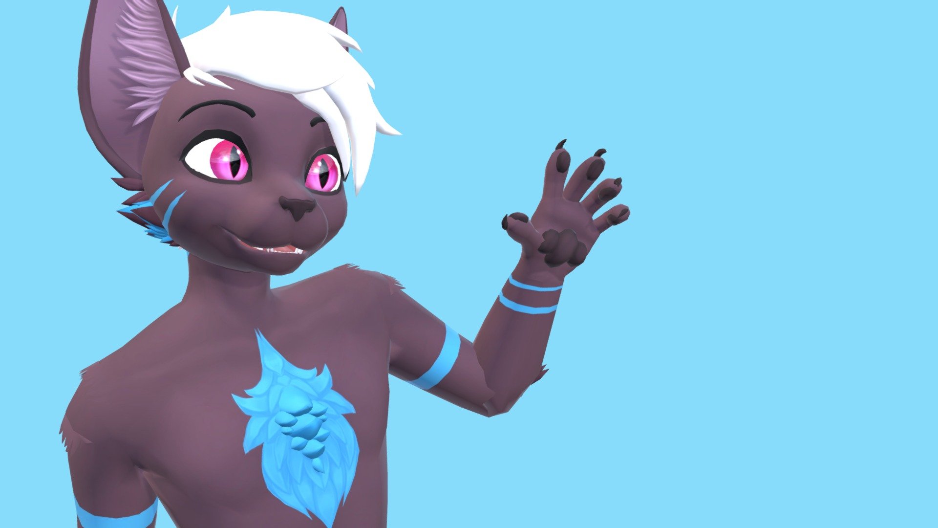 VRChat avatar of MeepsAlot’s fursona, Meeps!! ::D 

Overhauled Meeps' VRChat Avatar! Added a couple of outfits, hypno eyes, and other bits and bobs! I've decided to keep the older version up since it's the first avatar I ever made and I figured it would be nice to look back and see the difference one year makes!

VRCSDK3 Support, Full Body Tracking Support, 4 Custom Gesture Expressions, Tail Wag Toggle (Puppet Controls), 2 Full Outfit Toggles with Independent and Dependent toggles, Hypno Eyes, Vtuber Support, Additional Vtuber Shapekeys

Commission Info https://nyxumnightshade.carrd.co/ - Meeps Kitten VRChat Avatar (Updated) - 3D model by nyxumnightshade 3d model