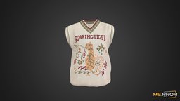 [Game-Ready] Knit Vest vest, fashion, clothes, ar, 3dscanning, knit, warm, trend, photogrammetry, 3dscan, female, male, knitvest, noai, fashion-scan, female-fashion