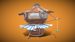 Stylized_Building substancepainter, maya, modeling, 3d, model, zbrush, stylized, building