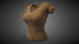 Female Brown T-Shirt Style 1 tshirt, cloth, shirt, fashion, template, top, clothes, designer, mockup, woman, casual, men, cotton, marvelous, wear, apparel, character, girl, stylized, clothing