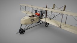 Sanchez Besa 80hp biplane, gaming, historical, vr, 1900s, sanchez, substance-painter, history
