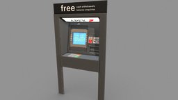 ATM machine money, card, atm, bank, teller, bang, metal, machine, cash, automated, unrealengine, cashmachine, banking, debit, account, game, pbr, gameasset, withdrawal