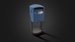 swedish postbox sweden, mailbox, public, stockholm, postbox, streetprop, unity, photogrammetry, 3df-zephyr, blue