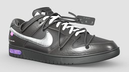 Nike Dunk x Off White Lot 50 shoe, style, leather, white, fashion, walking, off, clothes, foot, boot, classic, nike, footwear, sole, sneaker, wear, apparel, dunk, character, walk, clothing