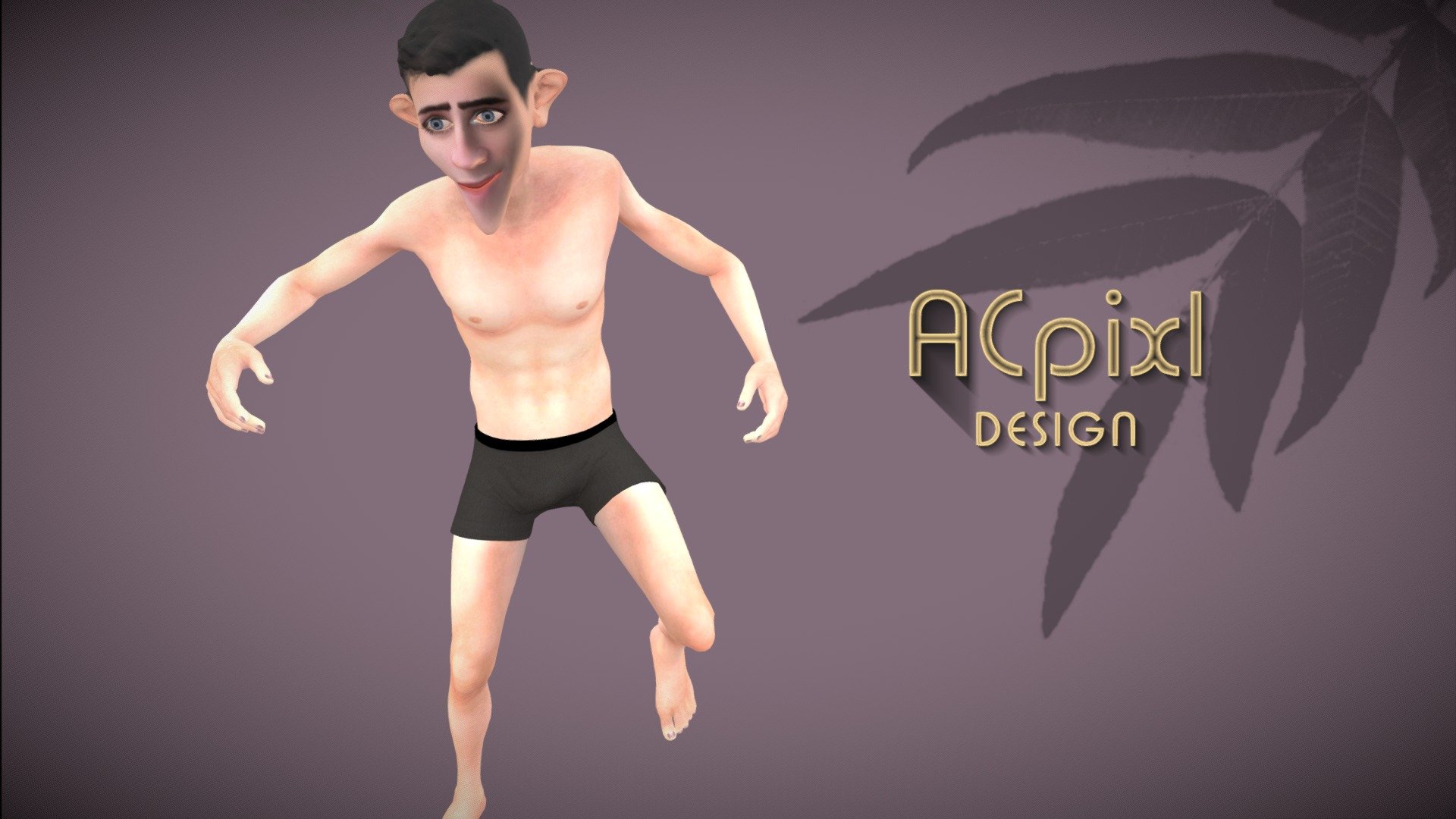 Cartoon Dude with dance animation 3d model