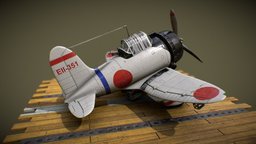 Toon AICHI_D3A_VAL naval aviation japan, airplane, bomber, aircraft, aichi