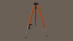 Rescue Tripod prop, equipment, emergency, props, safety, rescue, tripod, blackmesa, confined, game, space