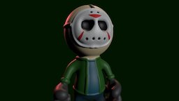 Jason Voorhees 123dsculpt, cartoon, horror